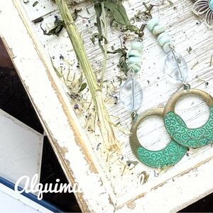 Alquimia Blue and Silver Artisanal Earrings
